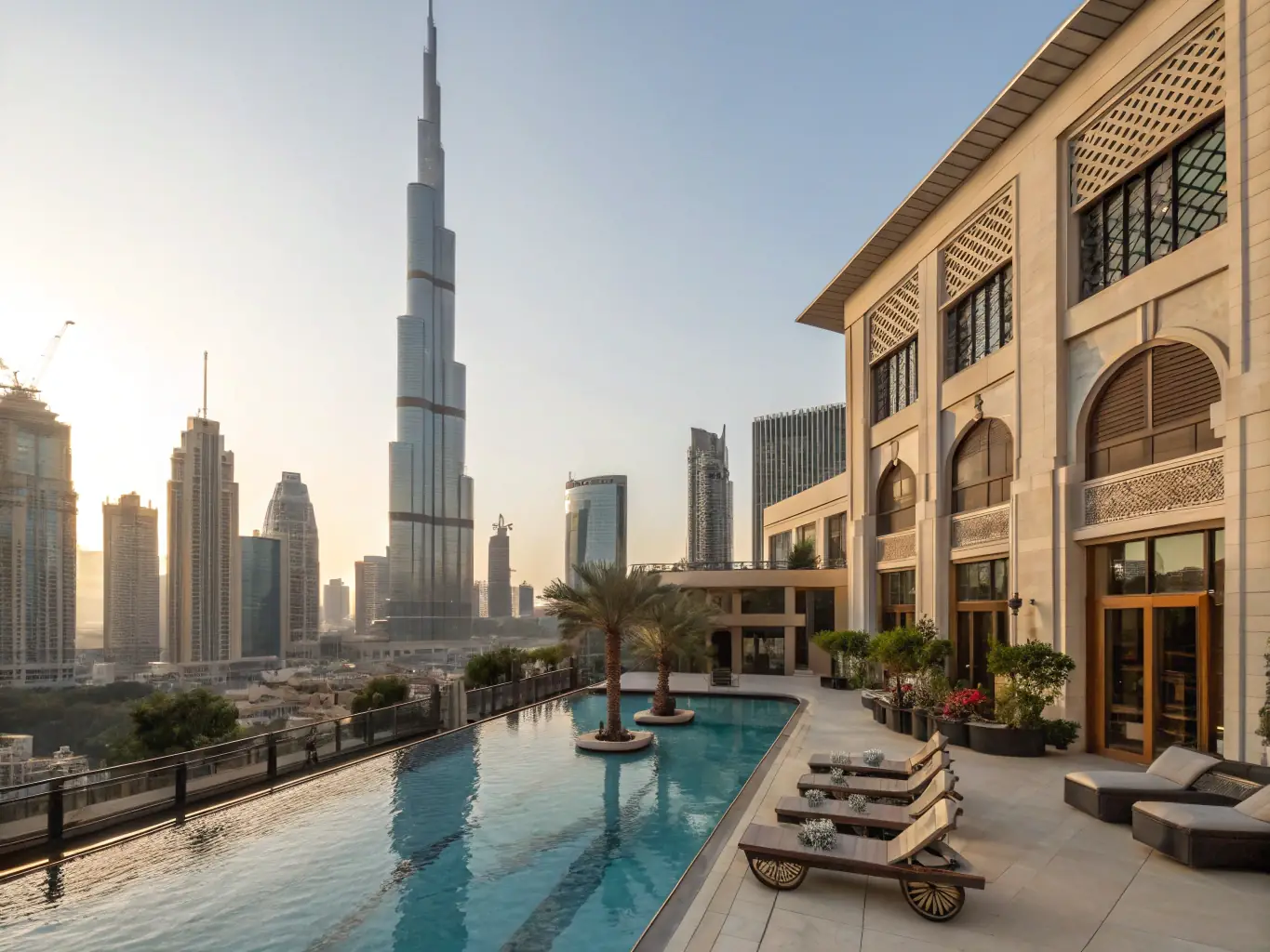 A vibrant image of tourists enjoying a luxury apartment balcony overlooking the Dubai Marina, symbolizing the high ROI potential of short-term holiday rentals.